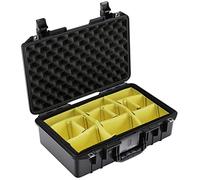 PELI 1485 Air Lightweight Protective Case for DSLR Camera Gimbals and Other Fragile Equipment, Watertight and Dustproof, 18L Capacity, Made in US, With Padded Divider Inlay, Colour: Black