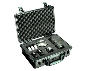 Peli 1500 BKF black case with foam 16.7 x 11.2 x 6.1 inches