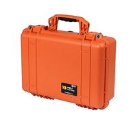 PELI 1500 Waterproof Case for DSLR, SLR, Lenses, Camera and Drones, IP67 Watertight, 40L Capacity, Made in Germany, No Foam, Orange