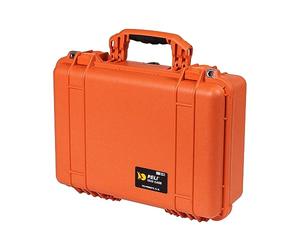 PELI 1500 Waterproof Case for DSLR, SLR, Lenses, Camera and Drones, IP67 Watertight, 40L Capacity, Made in Germany, No Foam, Orange