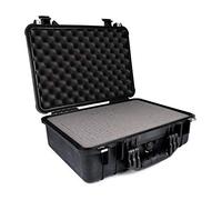 PELI 1500 Watertight Protective Case, IP67 Rated, 40L Capacity, Made in Germany, With Customisable Foam Inlay, Black