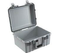 PELI 1507 Air Lightweight Protective Case for Transporting DSLR Camera and Drone Equipment, Waterproof and Dustproof, 24L Volume, Made in the USA, Without Foam Inlay, Colour: Silver