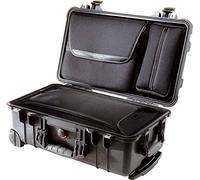 PELI 1510LOC Laptop Case With Detachable Computer Sleeve and Accessories Pouch, IP67 Watertight, 52L Capacity, Made in US, Black