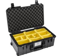 Peli 1535 Air Lightweight Protective Trolley Case for for Sensitive Optical and Photography Equipment, Watertight and Dustproof, 27L Capacity, with Padded Dividers, Colour: Black