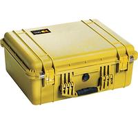 PELI 1550 Professional Impact Resistant Case, IP67 Watertight and Dustproof, 61L Capacity, Made in Germany, No Foam, Yellow