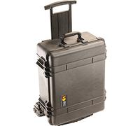 PELI 1560M Watertight Mobility Case with Wheels and Telescopic Handle, IP57 Water and Dust Protected, 96L Capacity, Made in US, No Foam, Black