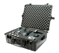 PELI 1600 High-impact Resistant Container, IP67 Watertight and Dustproof, 82L Capacity, Made in Germany, With Customisable Foam Insert, Black