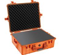 PELI 1600 Protective Waterproof Case, IP67 Water- and Dustproof, 82L Capacity, Made in Germany, With Customisable Foam Insert, Orange