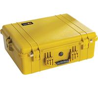 PELI 1600 Shockproof Case for Sensitive Gear, IP67 Watertight and Dustproof, 82L Capacity, Made in Germany, No Foam, Yellow