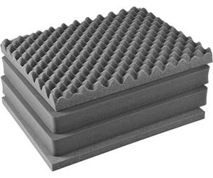 PELI 1601 Replacement Foam Set, Original PELI Protector Case accessory, Compatible with: PELI 1600, Colour: Black