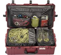 PELI 1615TRVL Travel Suitcase Shatterproof Cabin Luggage Suitcase with Wheels Waterproof and Dustproof 70L Capacity Made in the USA with Comfortable Travel Entry - Oxblood Red