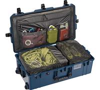 PELI 1615TRVL Travel Suitcase Shatterproof Hand Luggage Suitcase with Wheels, Water and Dustproof, 70L Capacity, Made in the USA, Includes Comfortable Travel Company, Indigo