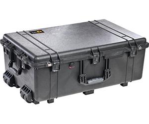 PELI 1650 Watertight Transport Case for AV Equipment, Drones and Fragile Equipment, IP67 Watertight and Dustproof, 140L Capacity, Made in Germany, With Customisable Foam Insert, Black