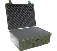 Peli Hard Case 1550,With Foam OD GREEN