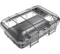 PELI M40 Micro Case - Small Protective Case; Superior Protection for Valuable Equipments and Compact Tools; Water Resistant, Dust Resistant and Crushproof; Volume 1 Litre; Colour: Black/Clear