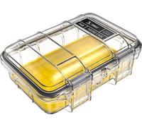PELI M40 Micro Case - Small Protective Case; Superior Protection for Valuable Equipments and Compact Tools; Water Resistant, Dust Resistant and Crushproof; Volume 1 Litre; Colour: Yellow/Clear