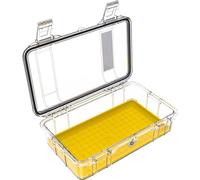 PELI M60 Micro Case - Small Protective Case; Superior Protection for Valuable Equipments and Compact Tools; Water Resistant, Dust Resistant and Crushproof; Volume 2 Litres; Colour: YELLOW/CLEAR