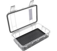 PELI M60 Micro Case - Small Protective Case; Superior Protection for Valuable Equipments and Compact Tools; Water Resistant, Dust Resistant and Crushproof; Volume 2 Litres; Colour: BLACK/CLEAR