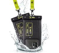 Peli Marine - IP68 Waterproof Phone Pouch (Regular Size)-Floating Waterproof Phone Case For iPhone 17 Pro Max/16 Pro Max/iPhone 15 Pro/14 Pro/13/12/S26- Detachable Lanyard - Black/Hi-Vis Yellow