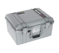 Pelican Air 1557 Case with Foam (2020 Edition with Push Button Latches) - Silver (015570-0001-180)