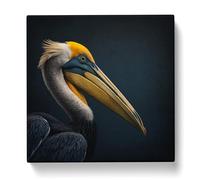 Pelican Bauhaus Canvas Print | Gallery Wrapped 30mm Frame Wall Art | 20x20 inches | Ready to Hang | Modern Bird Picture | Living Room Bedroom Lounge Office
