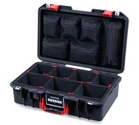 Pelican Black and Red 1485 Air case. Comes with TrekPak Dividers & Mesh Lid Organizer.