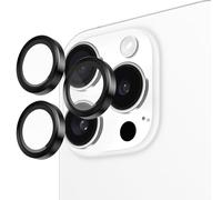 Pelican Camera Lens Protector with Aluminum Rings for iPhone 16 Pro Max/iPhone 16 Pro - 9H Tempered Glass - Durable Anti-Scratch, Anti-Shatter HD Vision with Night Shooting, Compatible