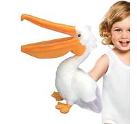 Pelican Fancy Toy - Long Beak Doll, Super Soft Stuffed Bird, Realistic Warm Feathered Design, Decorative Plush Animal, Companion | For Home Room Living Space Relaxation Play Display