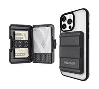 Pelican Magnetic Wallet & Card Holder - Heavy Duty Snap-on MagSafe Wallet - Detachable Hard Shell Lightweight iPhone Wallet - for iPhone 14 Pro Max/ 14 Pro/ 14/13 Pro Max/ 13 Pro/ 12 Pro Max - Black
