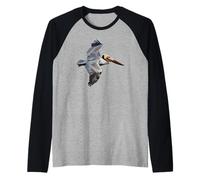 Pelican in Flight Raglan Baseball Tee