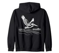 Pelican Line Art Birdwatcher Zip Hoodie