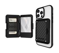 Pelican Magnetic Wallet for iPhone [Card Holder] [RFID Blocking] Heavy Duty MIL-STD Snap-on MagSafe Wallet -Detachable Hard Magnetic Phone Wallet for iPhone 16 Pro Max/15 Pro Max/14 Pro/13/12 - Black