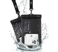 Pelican Marine 2 Pack - IP68 Waterproof Phone Pouch/Case (XL Size) - Floating Waterproof Phone Case - for iPhone 15 Pro Max / 14 Pro Max / 13 Pro Max / 12 / S23 Ultra/Pixel 7 - Stealth Black
