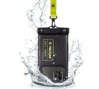 Pelican Marine - IP68 Waterproof Phone Pouch (Regular Size) - Floating Waterproof Phone Case For iPhone 14/13/12/11 Pro/Pro Max/S22 Ultra - Detachable Lanyard - Black/Yellow