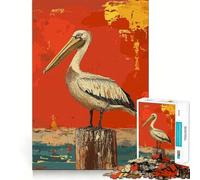 Pelican on A Post Jigsaw for Teenagers 1000 Pieces Memory Boost Relaxing Fun Pattern Assembly (50x75cm)