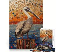 Pelican on A Stump Gustav Style Adult Jigsaw Puzzles 1000 Pieces Mind Exercise Toy Calming Play Design Assembly Amazing Present (50x75cm)