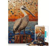 Pelican on A Stump Gustav Style Puzzles for Teenagers 1000 Piece Brain Tease Toy Stress Release Premium Cut Amazing Present (38x26cm)