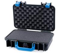 Pelican Protector 1170 Case by ColorCase - Black - Small Size Waterproof Case with Pick & Pluck Foam & Convoluted Lid Foam - Blue Handles & Latches