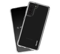 Pelican Samsung Galaxy S21 Plus Case with Screen Protector [Wireless Charging Compatible] [10ft MIL-Grade Drop Protection] Shockproof Phone Case Cover for S21 Plus with 9H Glass, Anti-Yellow - Clear