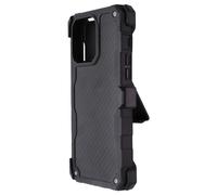 Case-Mate Shield Carbon Series-iPhone 15 Pro Max Case 6.7" [Compatible with MagSafe] [21FT Military Grade Drop Protection] Magnetic Charging Phone Case Cover with Belt Clip Holster Kickstand-Black