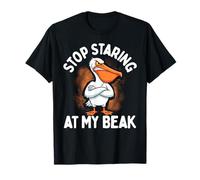 Pelican Stop Staring at My Beak Angry Pelican Graphic T-Shirt
