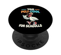 Pelican Too Peli-Cool Pun Pelican Lover PopSockets Adhesive PopGrip