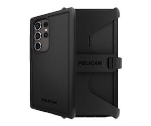 Pelican Voyager - Samsung Galaxy S24 Ultra Case [6.8”] [18ft MIL-STD Drop Protection] [Wireless Charging] Rugged Phone Case for Samsung Galaxy S24 Ultra w/Belt Clip Holster Stand -Anti Scratch - Black