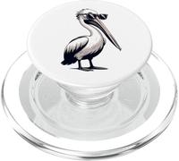 Pelican Wearing Sunglasses - Funny Bird Ocean Beach Birding PopSockets PopGrip for MagSafe