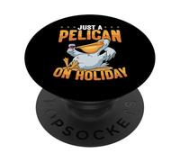 Pelican Wine Lover Design for Holiday Pelican Lover PopSockets Adhesive PopGrip