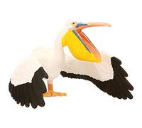 Pelicana Figure - Wooden Seabirds Figurine, Stuffed Animal Resistant at Break | Rustic Pelican Sculpture for Coastal Home Decoration, Beach Theme Decor