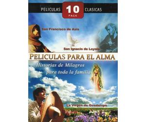 PELICULAS PARA EL ALMA 10 PACK:EL NINO Y LA ESTRELLA/ROSAS BLANCA PARA MI HERMANA NEGRA/JESUS MARIA Y JOSE/SAN FRANCISCO DE ASIS/UNA MAESTRA INOLVIDABLE/EL PECADO DE ADAN Y EVA/JESUS EL NINO DIOS/LA VIRGEN DE GUADALUPE/SAN IGNACIO DE LOYOLA/HIPOLITO EL DE SANTA