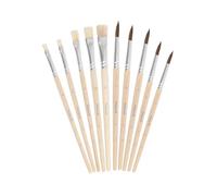 Pelikan Paint Brush Set for Kids, 10 Pieces, Made in Germany, Brown