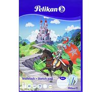 Pelikan 100199 Colouring Pad A5, 60 Sheets, Assorted Designs - No Motif Selection Possible, 1 Piece MC5/60
