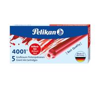 Pelikan 310623 Brilliant Red GTP/5 Ink Cartridges (Pack of 5)